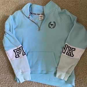 PINK quarter zip polo